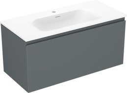 Mexen Orio dulap de baie 100 cm cu chiuvetă Vela, 1 sertar, grafit mat/alb mat - 91A10-10047-1-BF66-W23M01