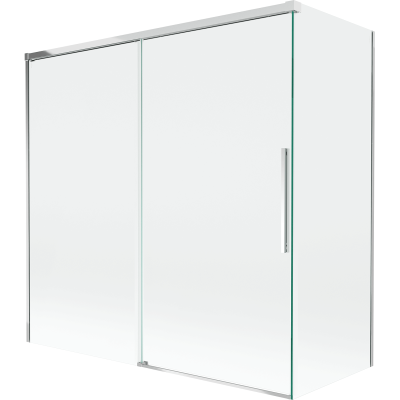 Mexen Rox kétszárnyú toló zuhany válaszfal 160 + 70 x 150 cm, átlátszó, króm - 8C9-160-070-01-00
