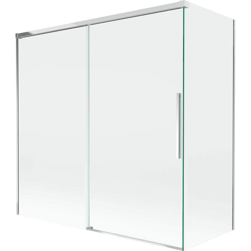 Mexen Rox paravan cadă cu 2 uși glisante 160 + 70 x 150 cm, transparent, crom - 8C9-160-070-01-00