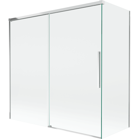 Mexen Rox paravan cadă cu 2 uși glisante 160 + 70 x 150 cm, transparent, crom - 8C9-160-070-01-00