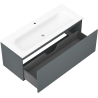 Mexen Orio 120 cm-es fürdőszobai szekrény Velával, 1 fiók, grafit matt/fehér matt - 91A10-12047-1-BF66-W23M01