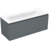 Mexen Orio dulap baie 120 cm cu lavoar Vela, 1 sertar, grafit mat/alb mat - 91A10-12047-1-BF66-W23M01