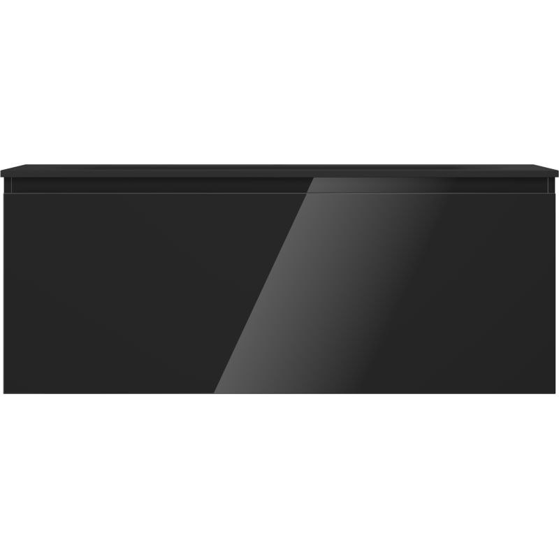 Mexen Orio dulap baie 120 cm cu lavoar Vela, 1 sertar, negru lucios/mat negru - 91A10-12047-1-BF70-W23M71