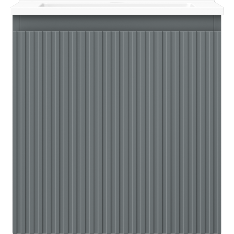 Mexen Rivel dulap baie 45 cm cu chiuvetă Otis, 1 sertar, canelat, grafit mat/alb mat - 91A20-04547-1-BF66-W18M01