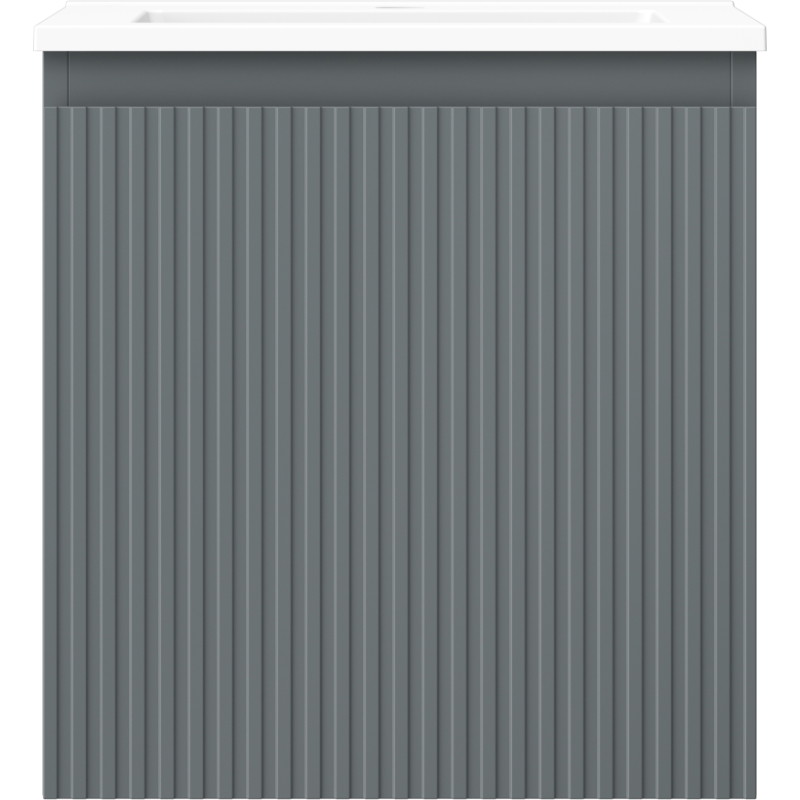 Mexen Rivel dulap de baie 45 cm cu chiuvetă Otis, 1 sertar, canelată, grafit mat/alb mat - 91A20-04547-1-BF66-W18M01