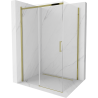 Mexen Omega cabină de duș extensibilă 100 x 80 cm, transparent, Aurie - 825-100-080-50-00