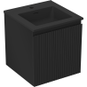 Mexen Rivel dulap baie 45 cm cu lavoar Otis, 1 sertar, canelat, negru mat - 91A20-04547-1-BF71-W18M71