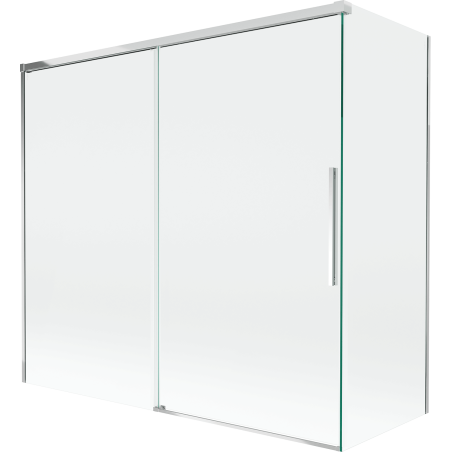 Mexen Rox kétajtós csúsztatható zuhanyfal 170 + 80 x 150 cm, átlátszó, króm - 8C9-170-080-01-00