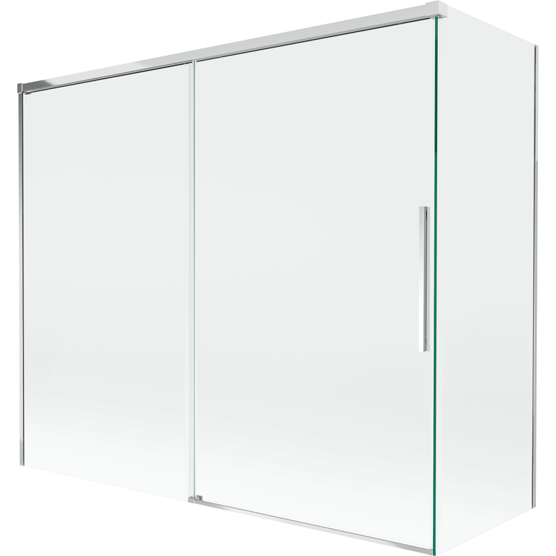 Mexen Rox 2 szárnyú toló kád paraván 180 + 80 x 150 cm, átlátszó, króm - 8C9-180-080-01-00