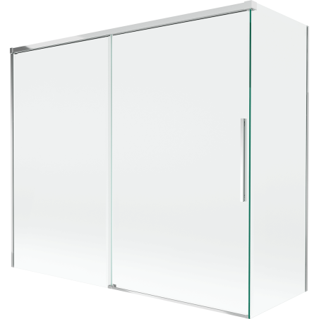 Mexen Rox paravan de cadă cu 2 uși pliabile, glisante 180 + 80 x 150 cm, transparent, crom - 8C9-180-080-01-00