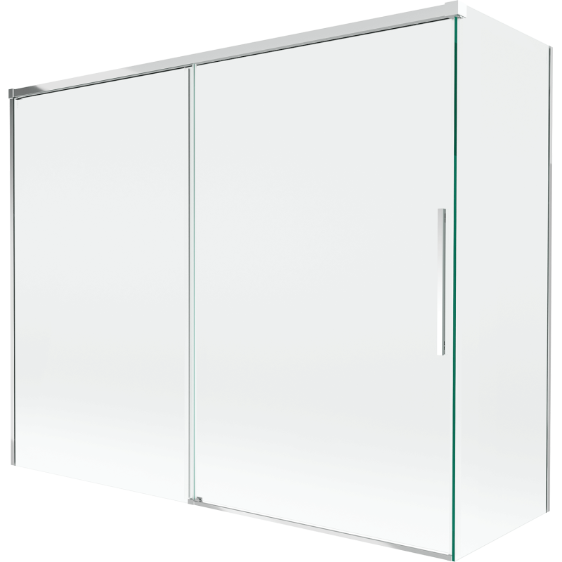 Paravan cadă Mexen Rox 2-paneluri glisante 190 + 80 x 150 cm, transparent, crom - 8C9-190-080-01-00