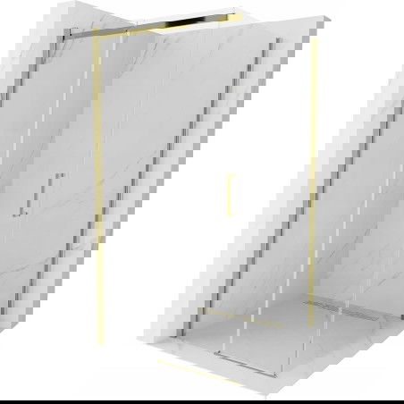 Mexen Omega cabină de duș extensibilă 100 x 100 cm, transparent, Aurie - 825-100-100-50-00