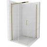 Mexen Omega cabină de duș glisantă 100 x 100 cm, transparentă, aurie - 825-100-100-50-00