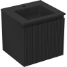 Mexen Rivel dulap de baie 50 cm cu lavoar Otis, 1 sertar, canelat, negru mat - 91A20-05047-1-BF71-W18M71