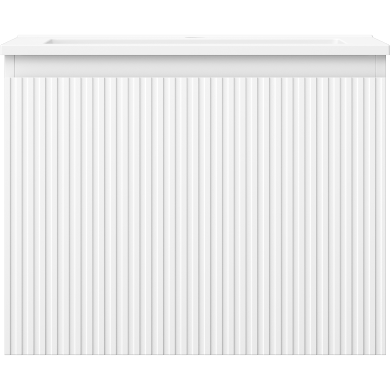 Mexen Rivel dulap baie 60 cm cu lavoar Otis, 1 sertar, șanțuri, alb mat - 91A20-06047-1-BF01-W18M01