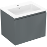 Mexen Rivel dulap de baie 60 cm cu lavoar Otis, 1 sertar, canelat, grafit mat/alb mat - 91A20-06047-1-BF66-W18M01