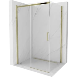 Mexen Omega cabină de duș extensibilă 130 x 80 cm, transparent, Aurie - 825-130-080-50-00