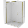 Mexen Omega toló zuhanykabin 130 x 80 cm, átlátszó, arany - 825-130-080-50-00