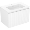 Mexen Rivel dulap baie 70 cm cu lavoar Otis, 1 sertar, canelat, alb mat - 91A20-07047-1-BF01-W18M01
