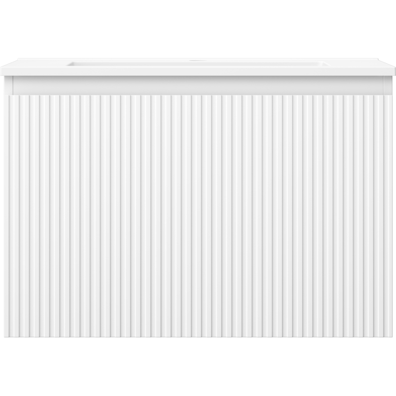 Mexen Rivel dulap baie 70 cm cu chiuvetă Otis, 1 sertar, canelat, alb mat - 91A20-07047-1-BF01-W18M01