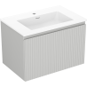 Mexen Rivel dulap baie 70 cm cu lavoar Otis, 1 sertar, canelat, gri mat/alb mat - 91A20-07047-1-BF62-W18M01