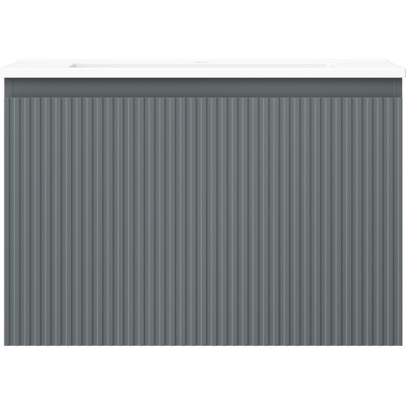 Mexen Rivel dulap baie 70 cm cu chiuvetă Otis, 1 sertar, canelat, grafit mat/alb mat - 91A20-07047-1-BF66-W18M01