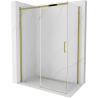 Mexen Omega cabină de duș extensibilă 140 x 80 cm, transparent, Aurie - 825-140-080-50-00