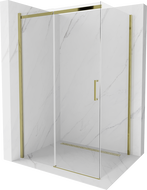 Mexen Omega toló zuhanykabin 140 x 100 cm, átlátszó, arany - 825-140-100-50-00