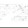 Mexen Rivel dulăp baie 90 cm cu chiuvetă Otis, 1 sertar, cu caneluri, gri mat/alb mat - 91A20-09047-1-BF62-W18M01