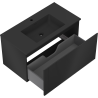 Mexen Rivel dulap baie 90 cm cu lavoar Otis, 1 sertar, canelat, negru mat - 91A20-09047-1-BF71-W18M71