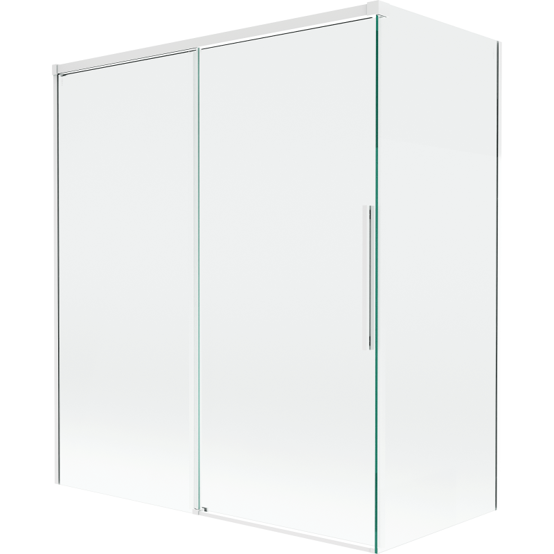 Mexen Rox paravan de baie, glisant 2-panouri, 140 + 70 x 150 cm, transparent, alb - 8C9-140-070-20-00