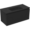 Mexen Rivel dulap baie 100 cm cu lavoar Otis, 1 sertar, cu caneluri, negru mat - 91A20-10047-1-BF71-W18M71