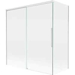 Mexen Rox paravan de baie cu 2 uși glisante 150 + 70 x 150 cm, transparent, alb - 8C9-150-070-20-00