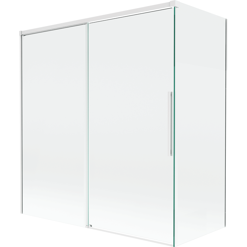 Mexen Rox paravan de baie cu 2 uși glisante 150 + 70 x 150 cm, transparent, alb - 8C9-150-070-20-00