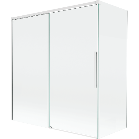 Mexen Rox paravan de baie cu 2 uși glisante 150 + 70 x 150 cm, transparent, alb - 8C9-150-070-20-00