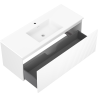 Mexen Rivel dulap de baie 120 cm cu lavoar Otis, 1 sertar, fațetat, alb mat - 91A20-12047-1-BF01-W18M01