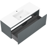 Mexen Rivel dulap baie 120 cm cu lavoar Otis, 1 sertar, caneluri, grafit mat/alb mat - 91A20-12047-1-BF66-W18M0