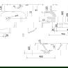 Mexen Rivel dulap baie 45 cm cu chiuvetă Vela, 1 sertar, cu caneluri, alb mat - 91A20-04547-1-BF01-W23M01