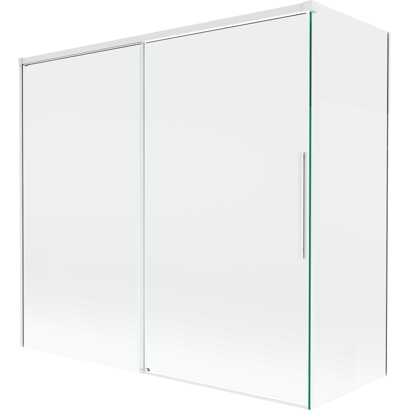 Mexen Rox 2-szárnyú toló zuhanyfal 170 + 75 x 150 cm, átlátszó, fehér - 8C9-170-075-20-00
