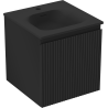 Mexen Rivel dulap baie 45 cm cu lavoar Vela, 1 sertar, canelat, negru mat - 91A20-04547-1-BF71-W23M71