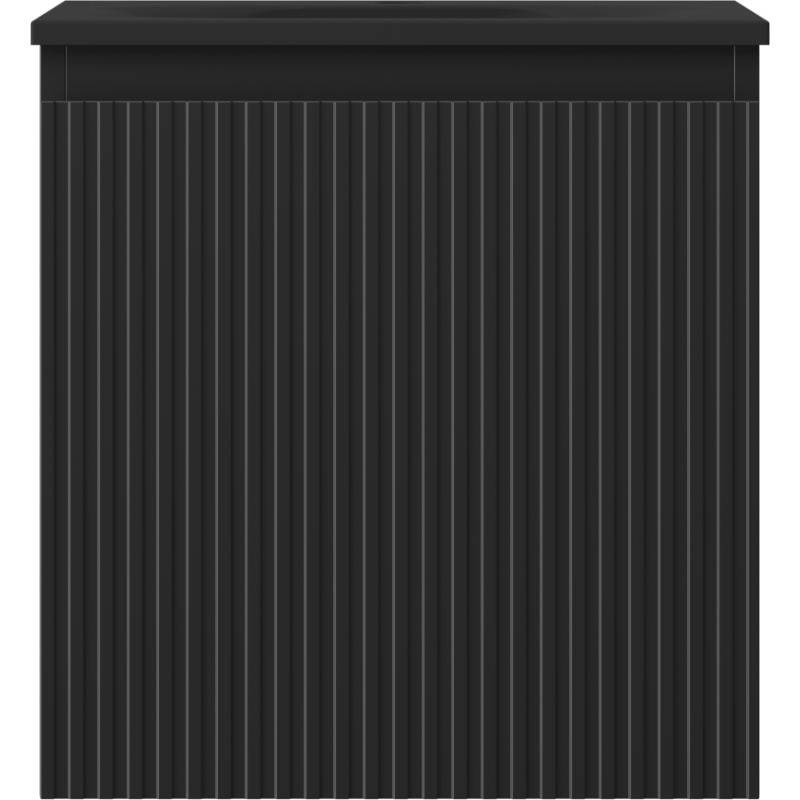 Mexen Rivel dulap baie 45 cm cu lavoar Vela, 1 sertar, fațetat, negru mat - 91A20-04547-1-BF71-W23M71