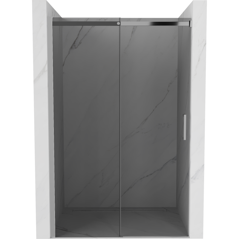 Mexen Omega tolható zuhanyajtó 110 cm, Sötétszürke, Króm - 825-110-000-01-40