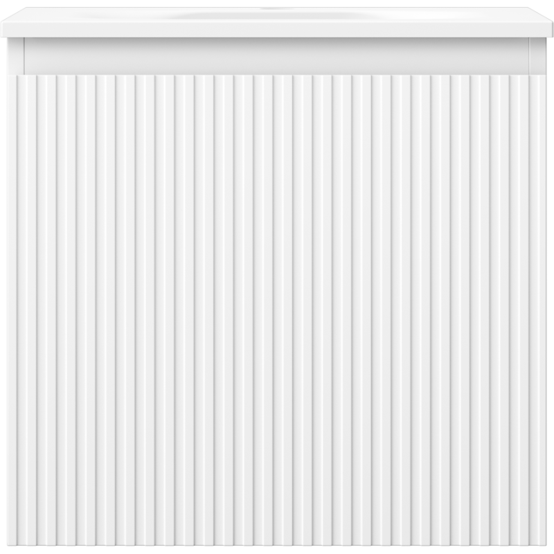 Mexen Rivel dulap baie 50 cm cu lavoar Vela, 1 sertar, canelat, alb mat - 91A20-05047-1-BF01-W23M01