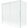 Mexen Rox paravan de duș cu 2 aripi glisante 160 + 80 x 150 cm, transparent, alb - 8C9-160-080-20-00