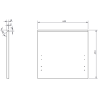 Mexen Rivel dulap baie 45 cm cu lavoar Vela, 1 sertar, riflat, grafit mat/alb mat - 91A20-04547-1-BF66-W23M01