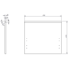 Mexen Rivel dulap baie 50 cm cu lavoar Vela, 1 sertar, canelat, grafit mat/alb mat - 91A20-05047-1-BF66-W23M01