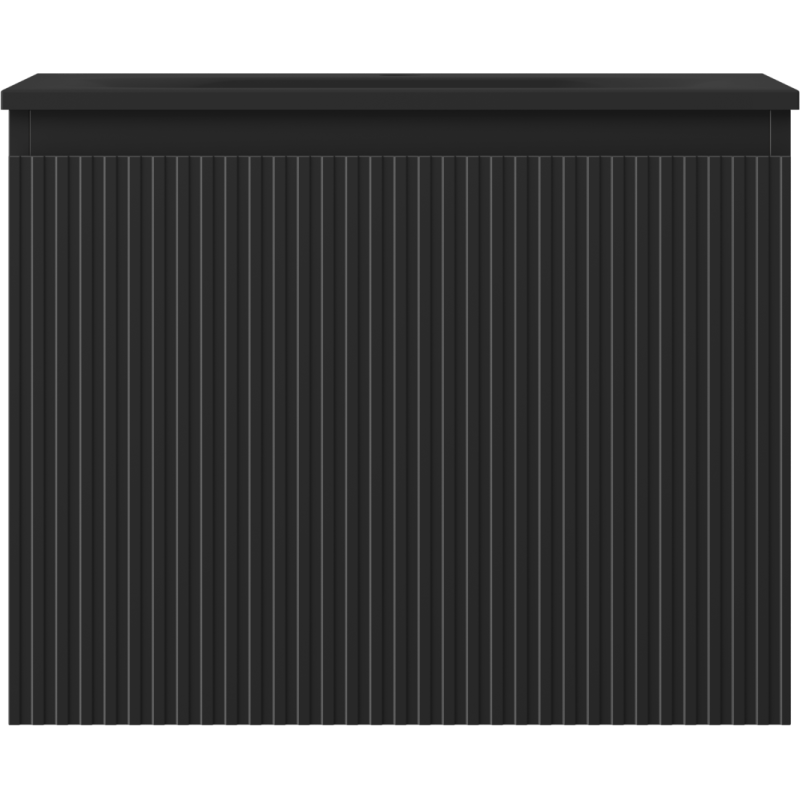 Mexen Rivel dulap baie 60 cm cu chiuvetă Vela, 1 sertar, frontal ondulat, negru mat - 91A20-06047-1-BF71-W23M71