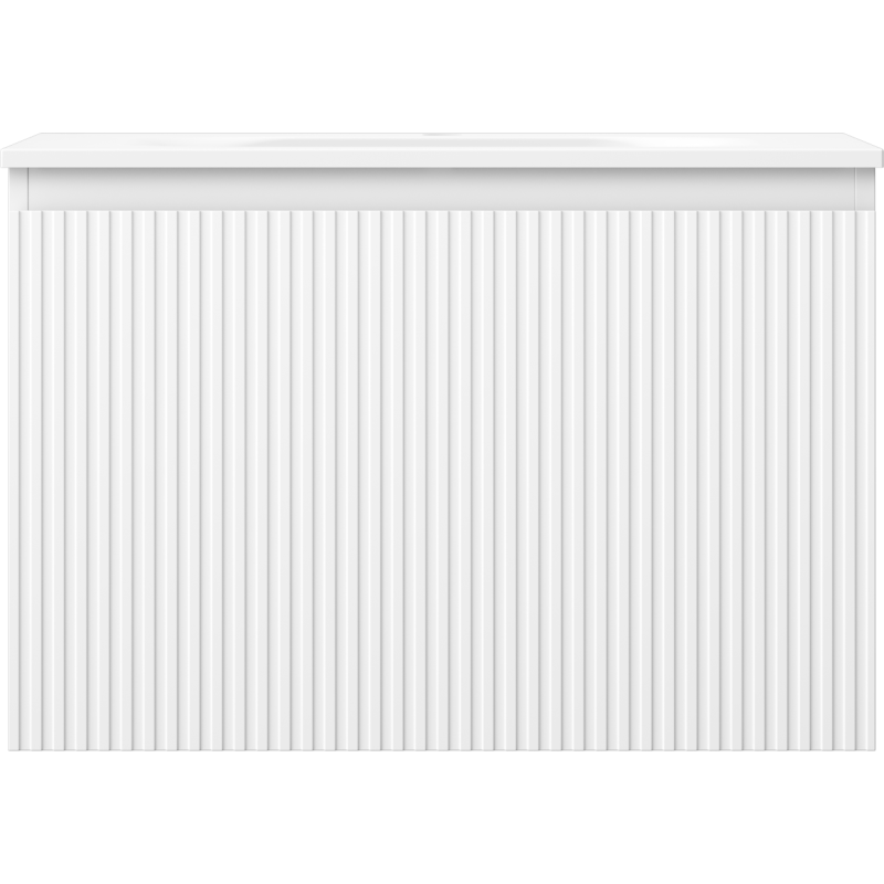 Mexen Rivel dulap pentru baie 70 cm cu chiuvetă Vela, 1 sertar, canelat, alb mat - 91A20-07047-1-BF01-W23M01