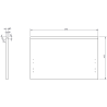 Mexen Rivel dulap baie 70 cm cu chiuvetă Vela, 1 sertar, finisaj striat, alb mat - 91A20-07047-1-BF01-W23M01