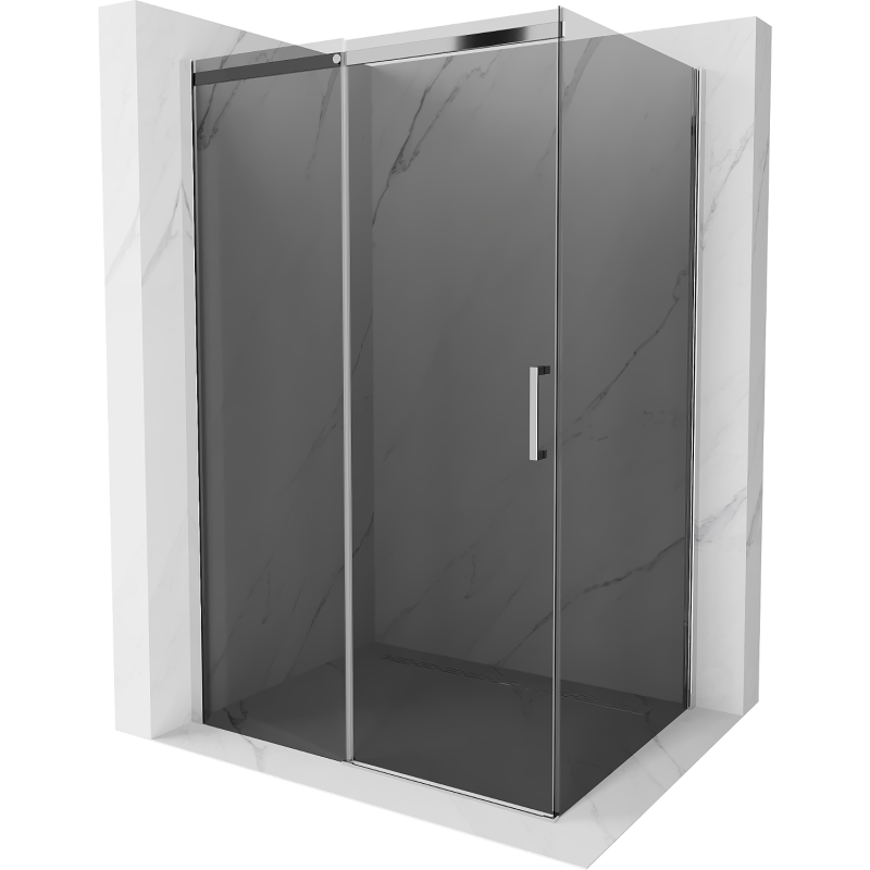Mexen Omega cabină de duș extensibilă 110 x 100 cm, Grafit, Crom - 825-110-100-01-40